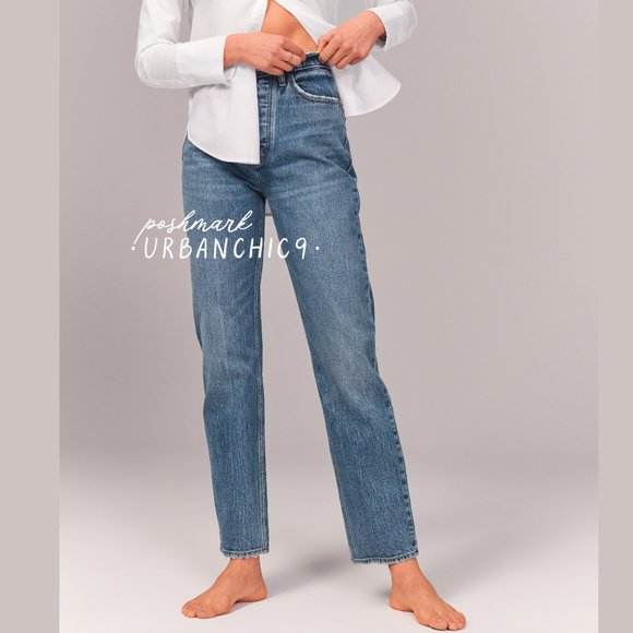 Abercrombie Fitch Jeans Abercrombie High Rise Dad Jean Medium Blue 26 Poshmark